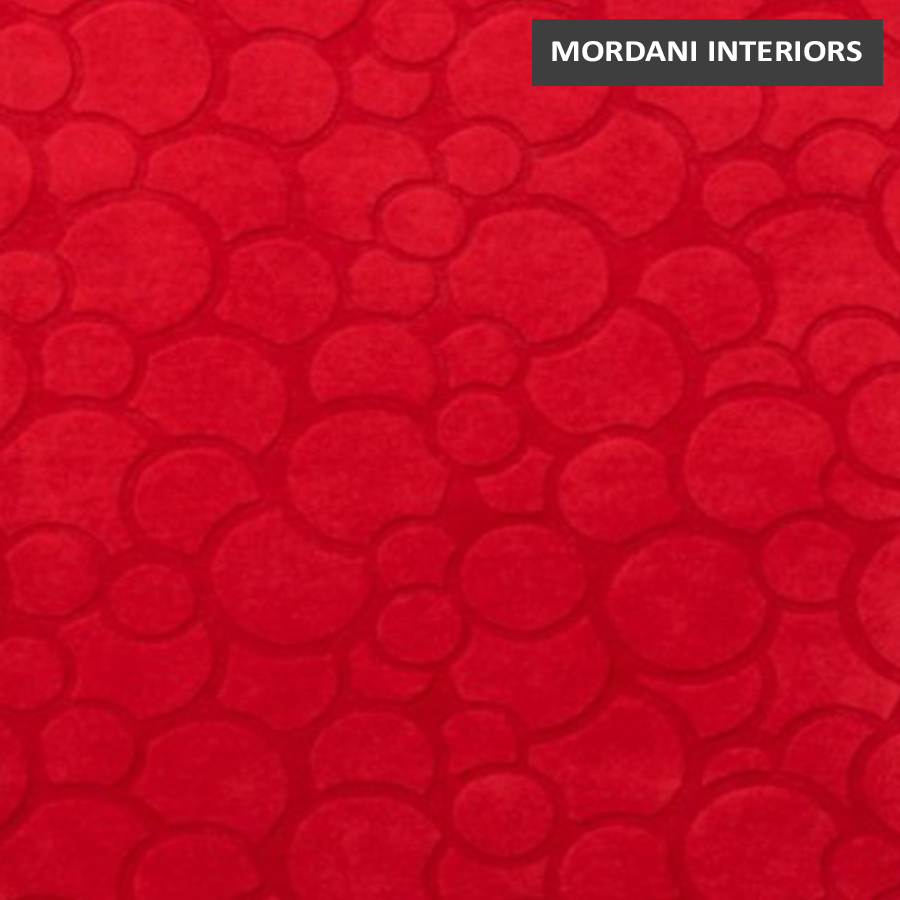  012 A Elegant Red Pebble Woollen Rug